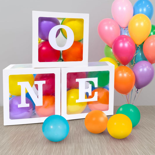 Party Propz Rubber Baby Balloons Box for 1st Birthday
