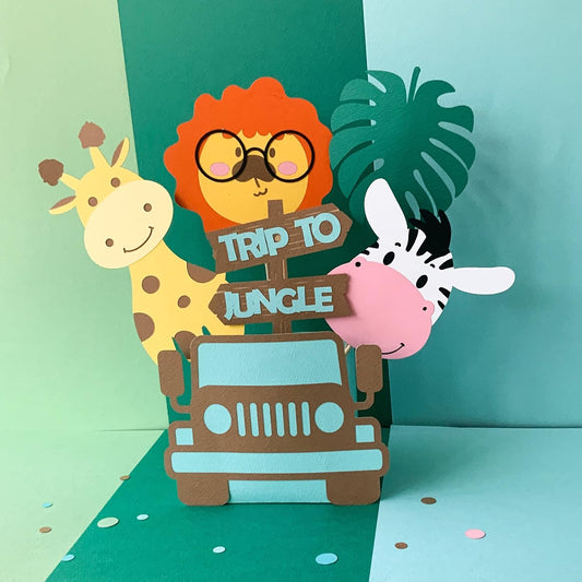 Pinfliers Animal Safari Jungle Theme Birthday Decorations – Party Table Centerpieces